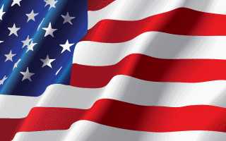 Photo Of American Flag Waving without Background - Animated Gif Image